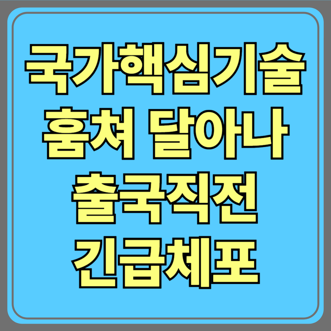 국가핵심기술 훔쳐 달아나다가…출국 직전 긴급체포 사건의 전말