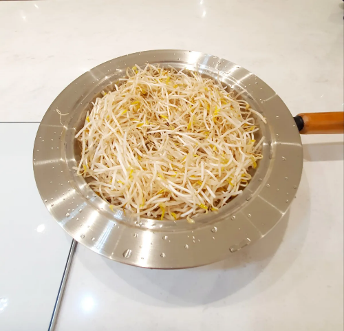 숙주-나물-씻어서-맨-아래에-깔기