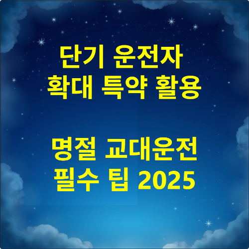 DB손해보험 단기운전자 확대 특약 가입 방법