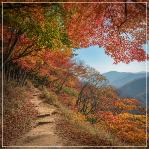 2025년 단풍 절정 시기 – 강원권 단풍 명소 가상 이미지