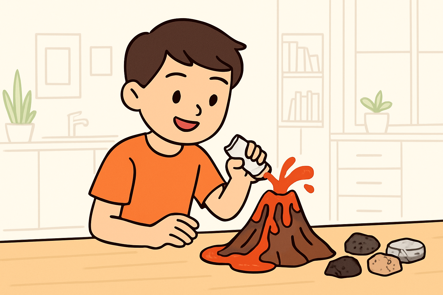 초등학생용 간이 화산 만들기, 지질학 탐구