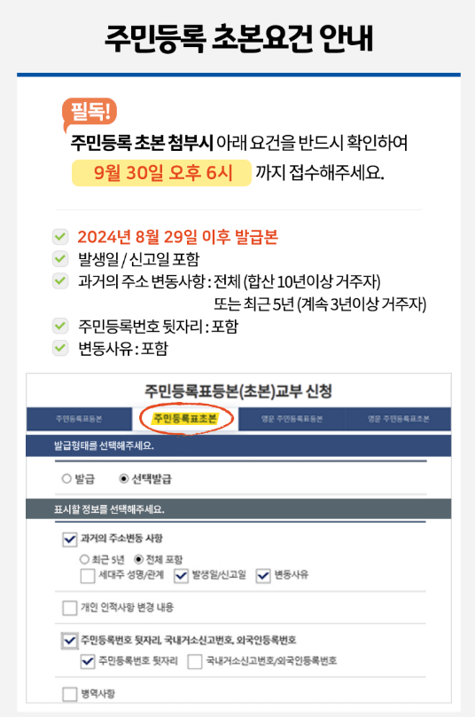 주민등록 초본 안내