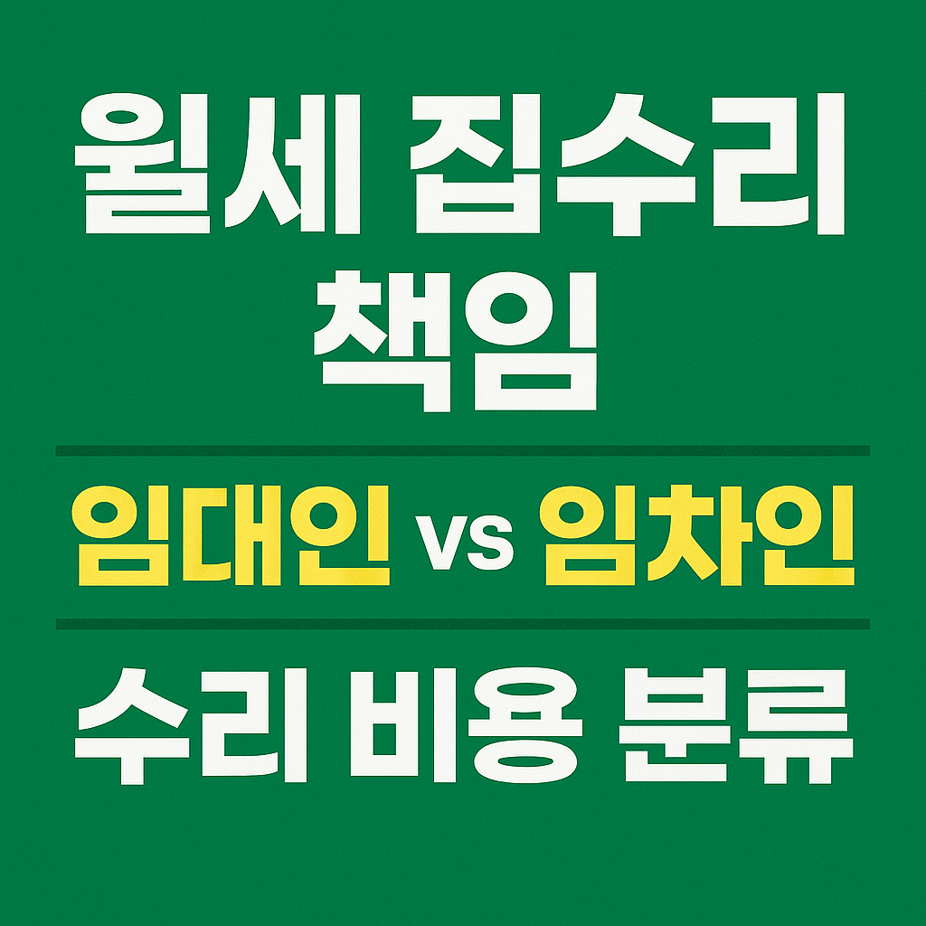 월세 집수리 책임정리
