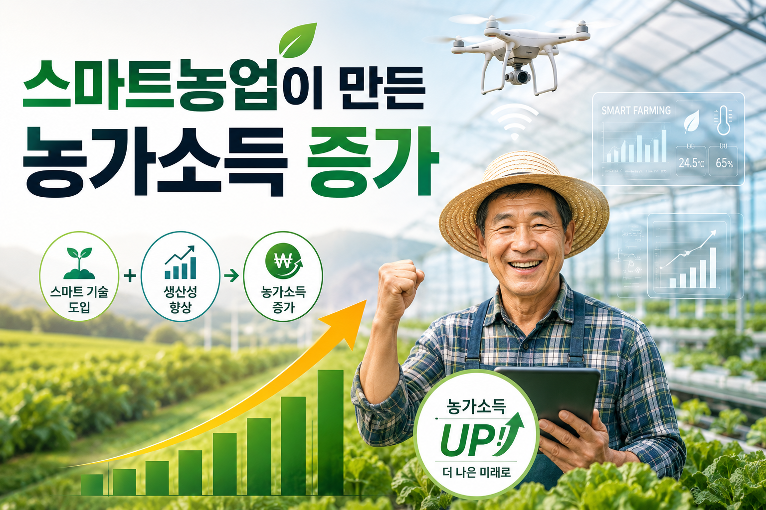스마트 농업과 강원 농가소득 관련 이미지