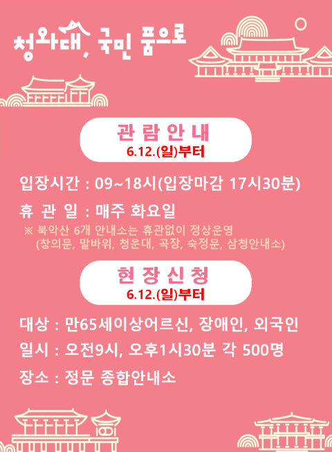 청와대 관람안내