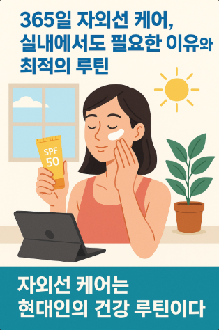 365일 자외선 케어, 실내에서도 필요한 이유와 최적의 루틴