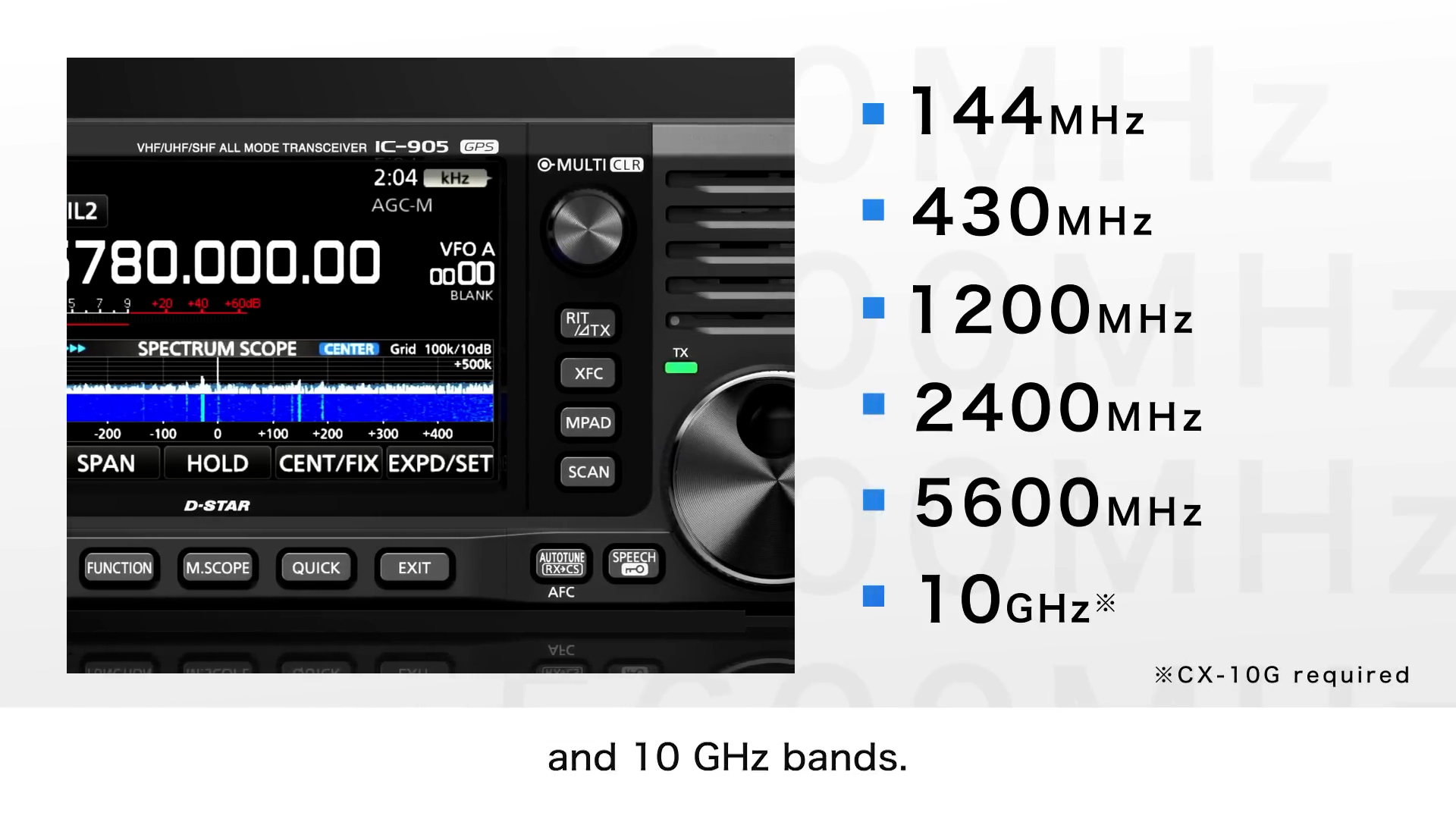 icom ic-905 주파수