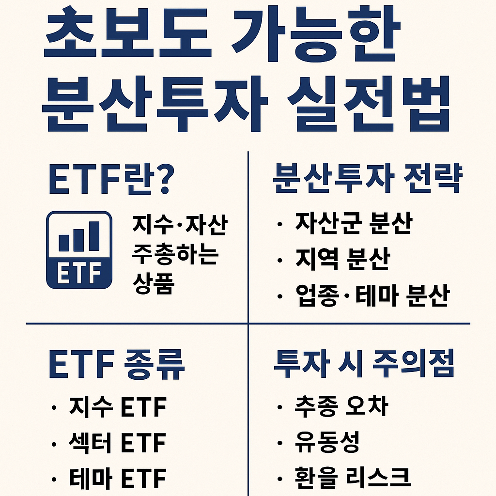 ETF 활용 전략|초보도 가능한 분산투자 실전법