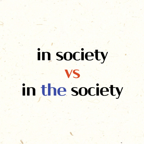 in-society와-in-the-society-비교