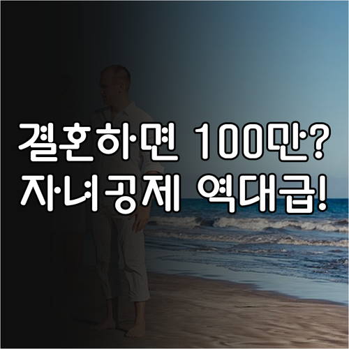 2026년 신설 결혼세액공제와 자녀세..