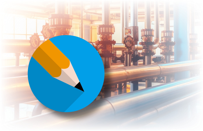 가스배관설비-배경-연필