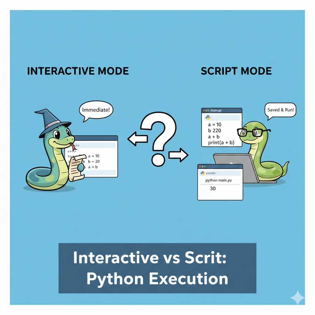 스크립트 모드 vs 대화형 모드
