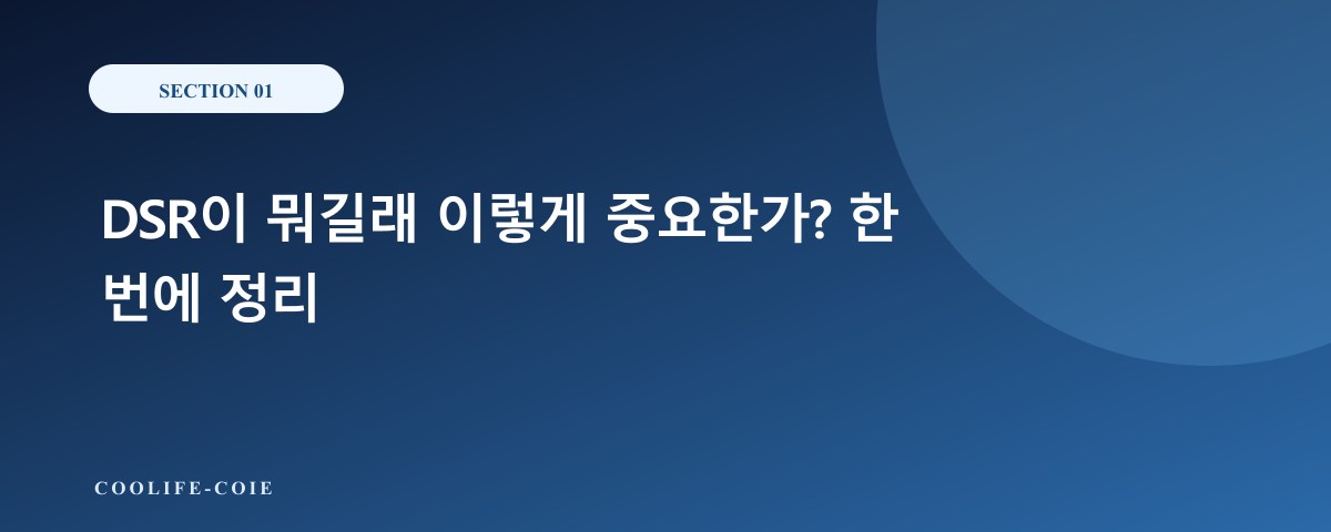 DSR이 뭐길래 이렇게 중요한가? 한 번에 정리