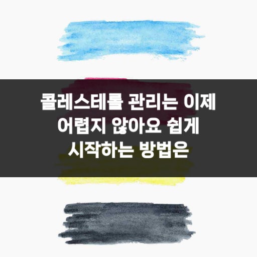 콜레스테롤 관리 방법 알아보기