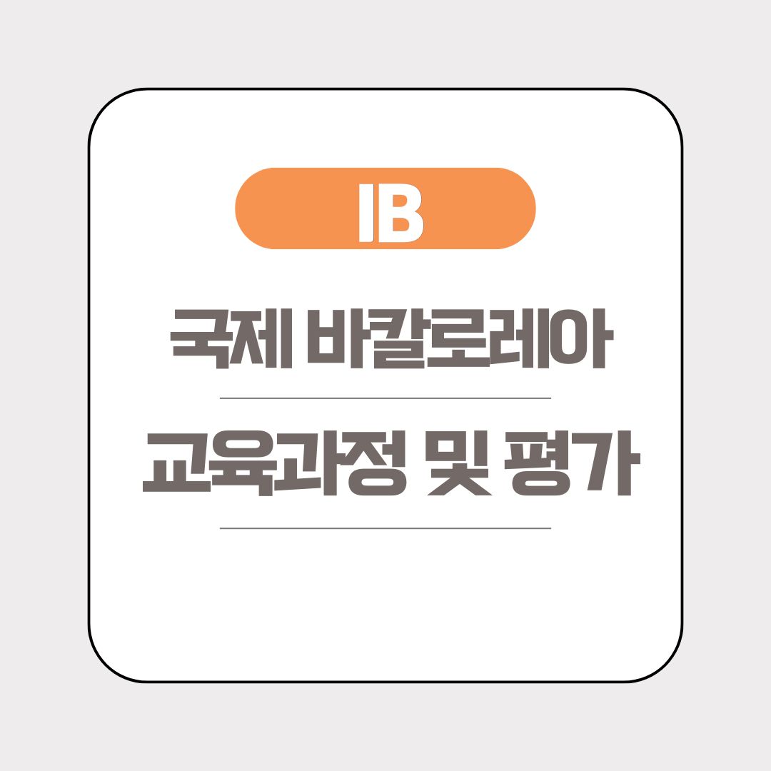 세계 교육 속에서 바라본 IB 국제 바칼로레아