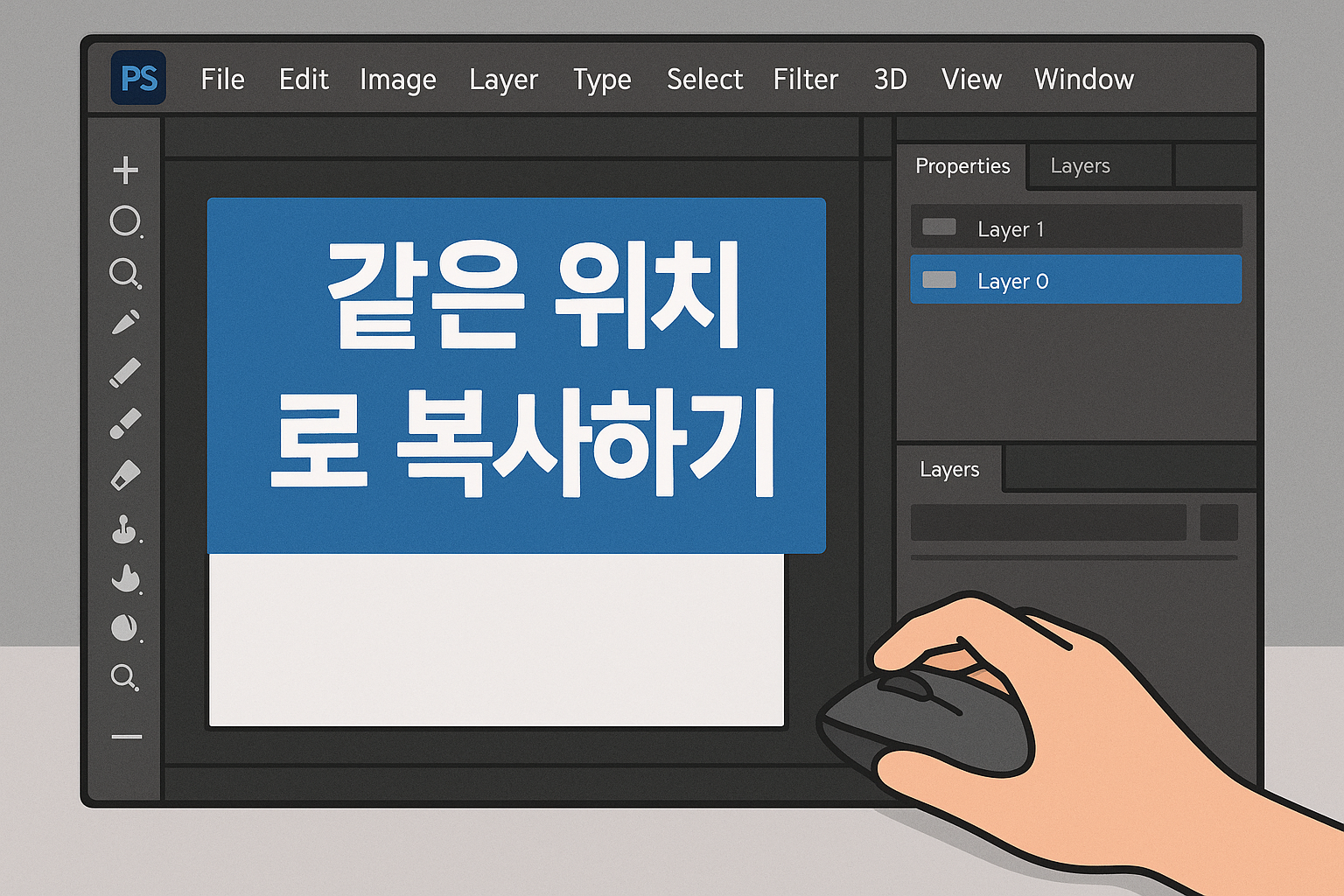 포토샵 같은위치 복사하기