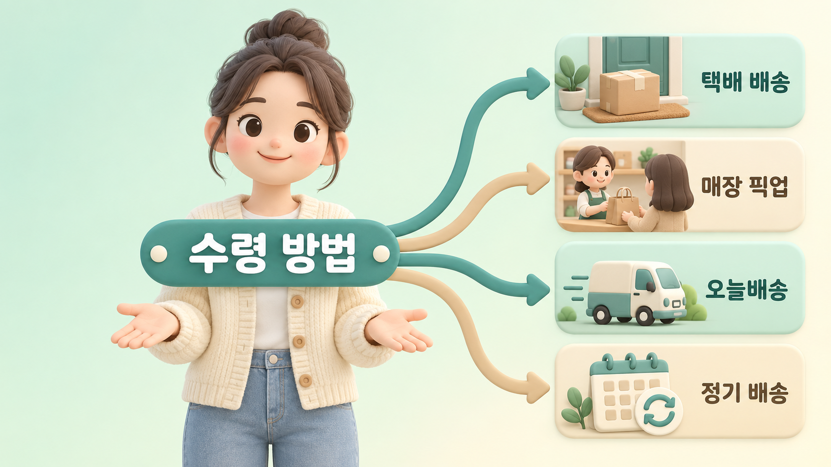수령 방법 네 갈래