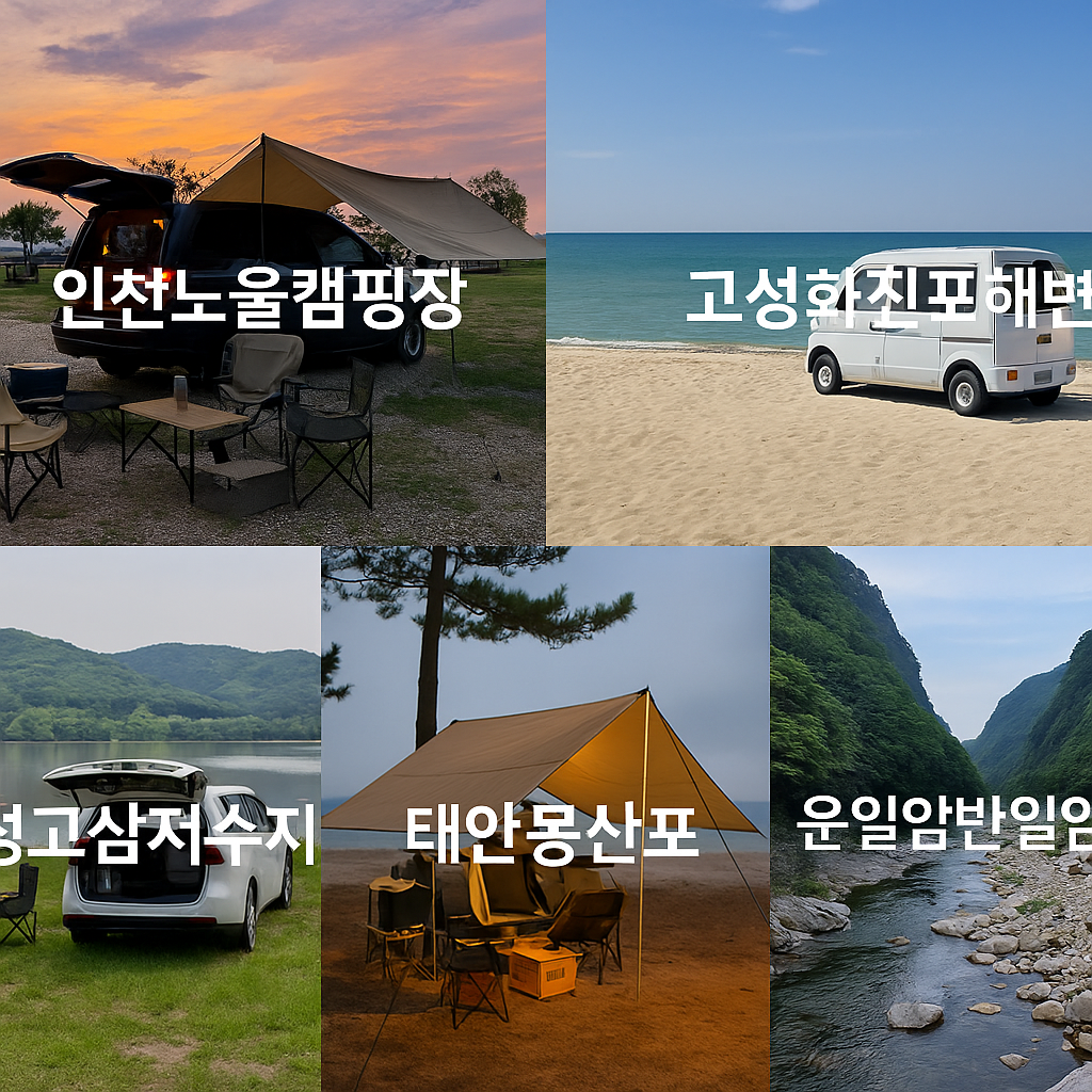 처음 가는 차박, 초보도 안심할 수 있는 전국 차박 명소 5곳 (1탄)