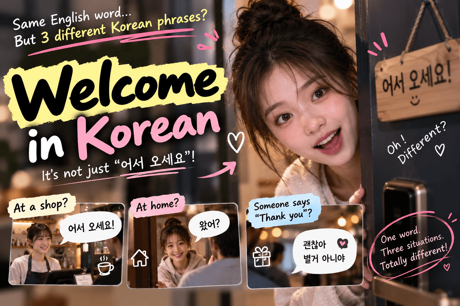 Welcome in Korean