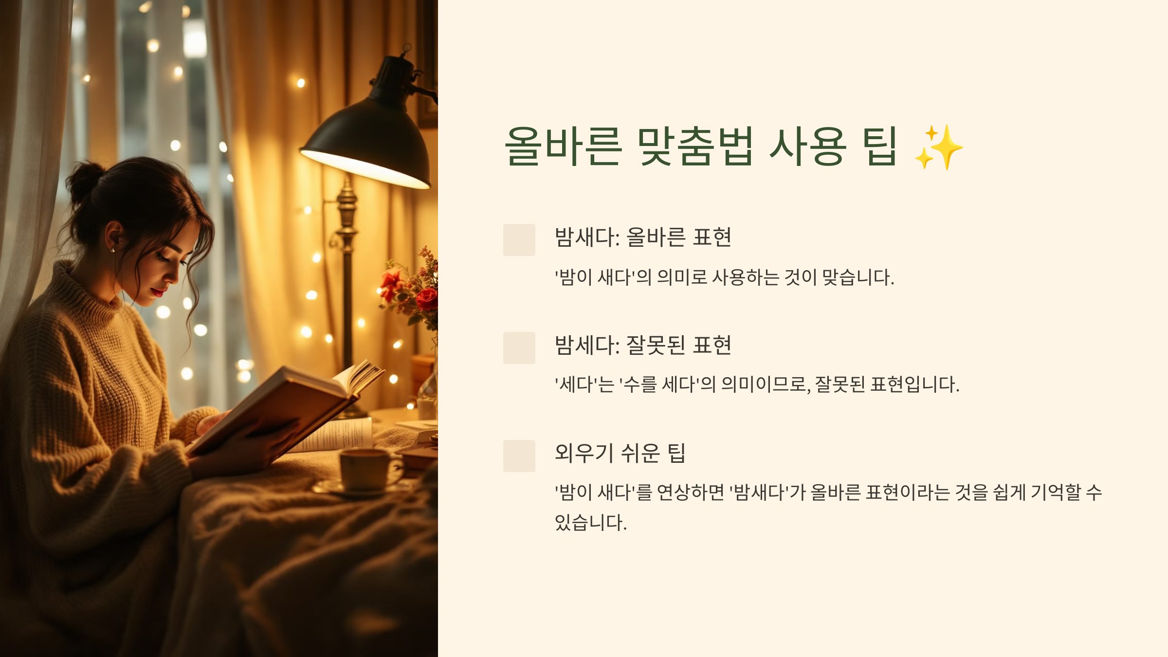 밤새다 밤세다 차이