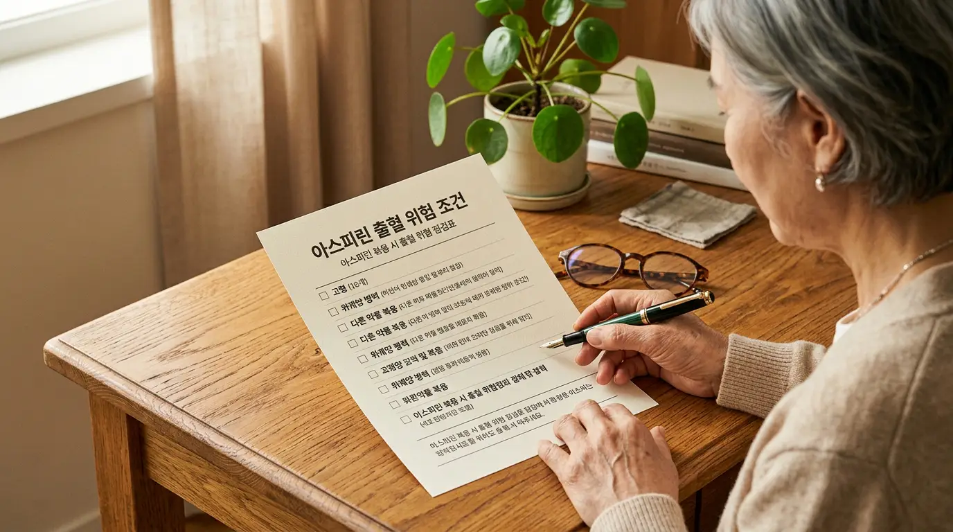 아스피린 출혈 위험 조건