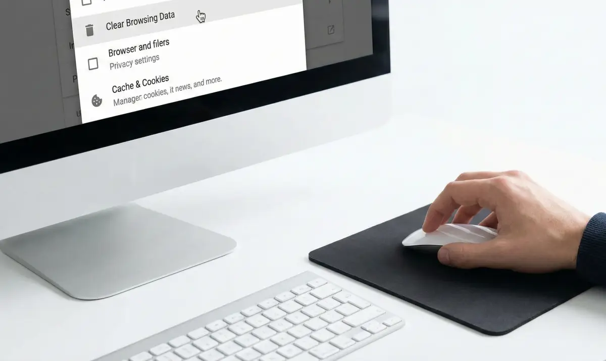브라우저 캐시 및 쿠키 삭제를 통해 접속 오류를 해결하는 과정