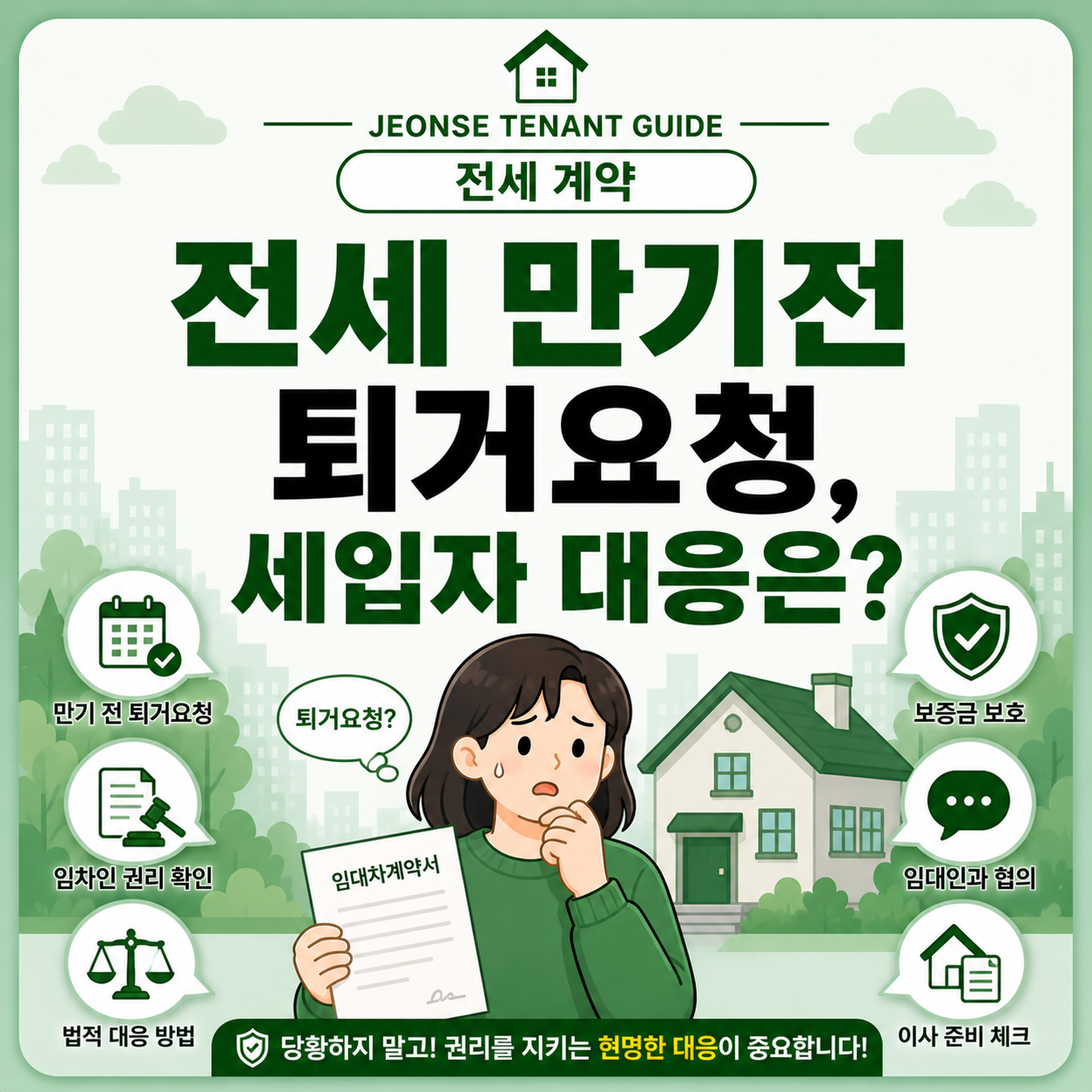 전세 만기 전 집주인 퇴거 요청 세입자 대응 기준과 보증금 반환 안내
