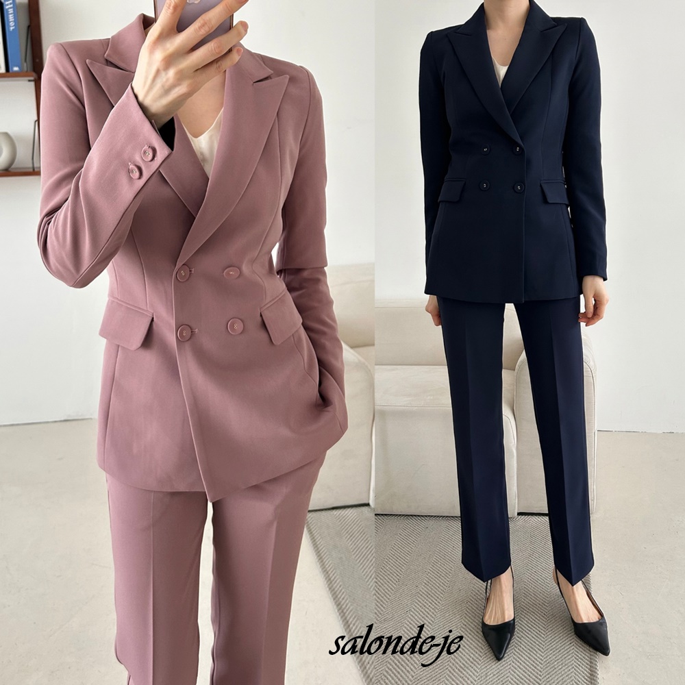 여성정장 세트 세미정장 바지 투피스 정장 여자셋업