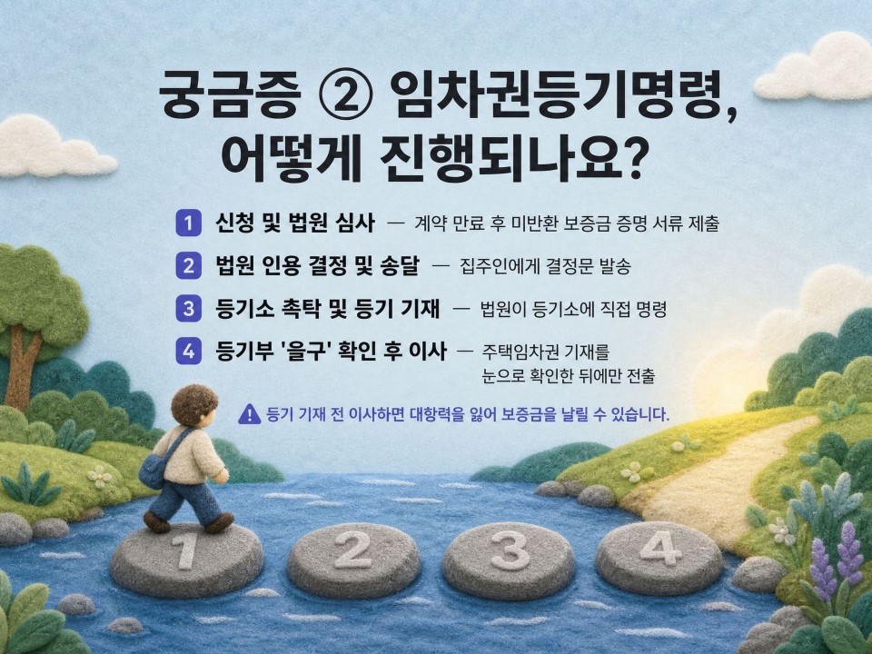 궁금증 ② 임차권등기명령, 신청하면 그 다음은 어떻게 되나요