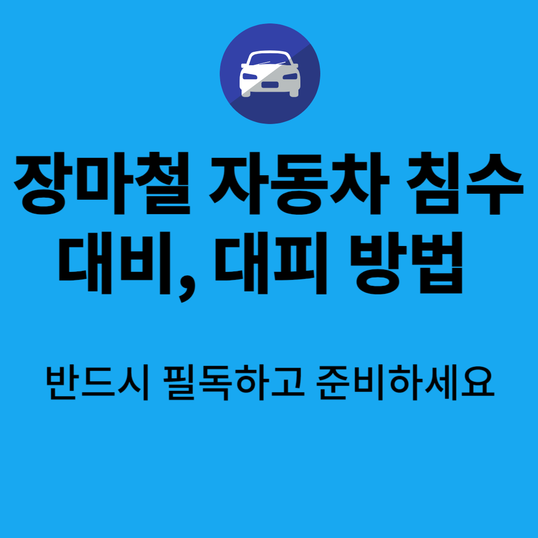 장마철 자동차 침수