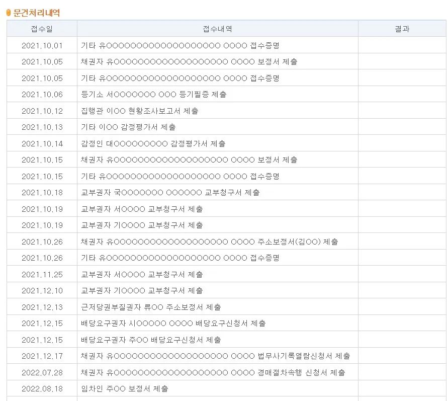 경매 접수