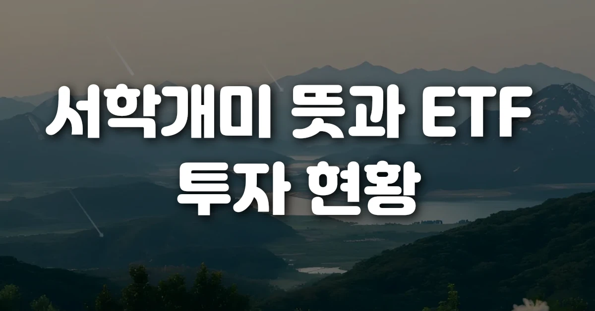 서학개미 뜻과 ETF 투자 현황