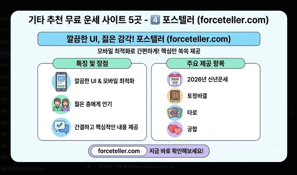 병오년 토정비결 무료 운세 보는곳 BEST 8