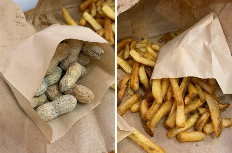 땅콩 및 감자튀김