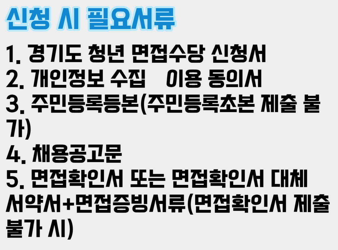 2023 경기도 청년면접수당