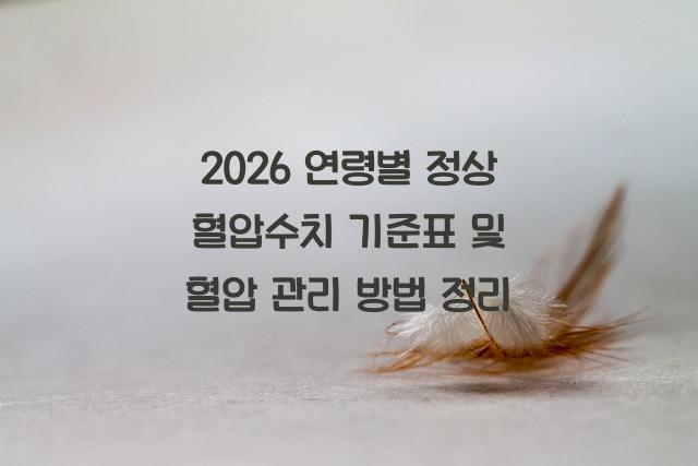 정상 혈압수치