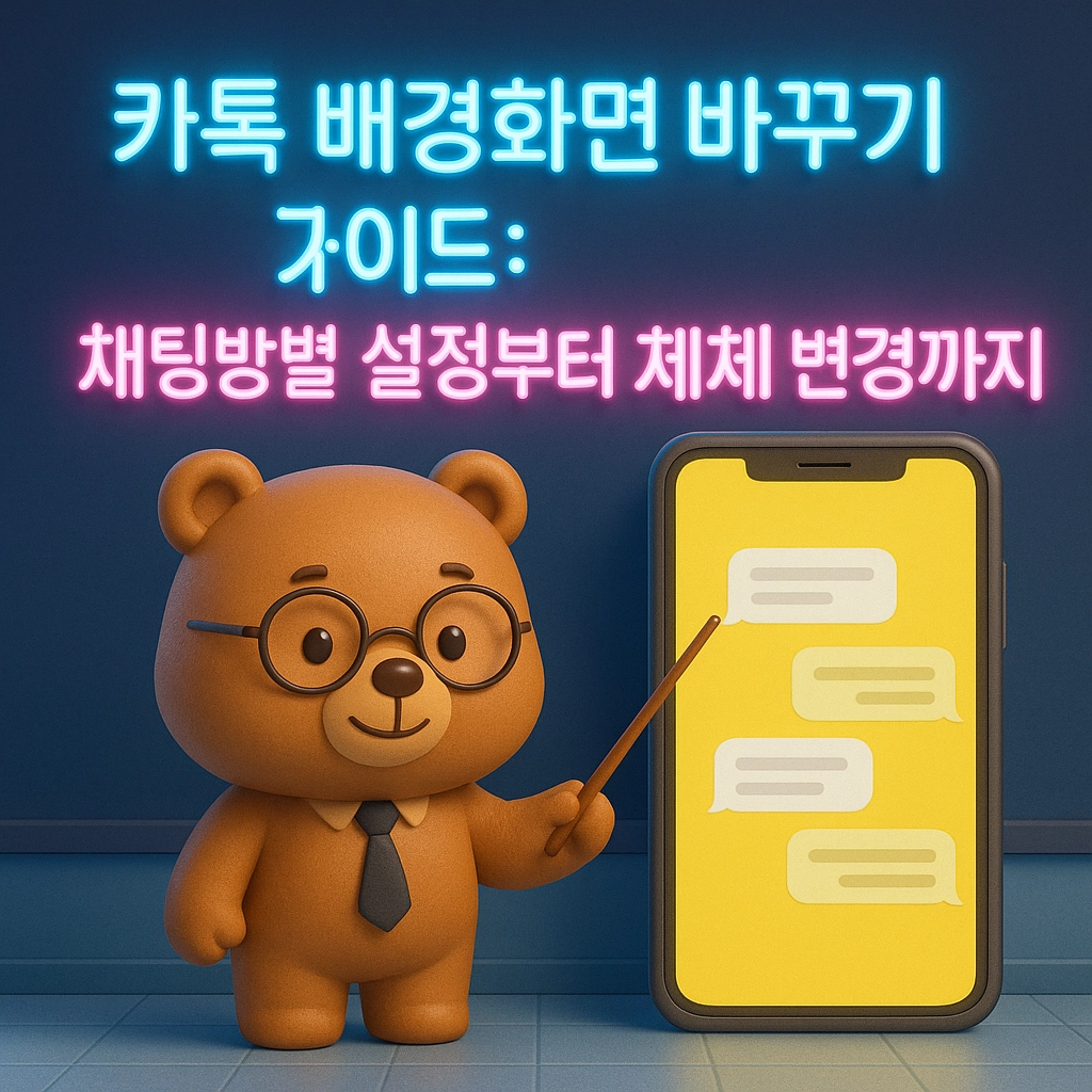 카톡 배경화면 바꾸기 가이드 채팅방별 설정부터 전체 변경까지