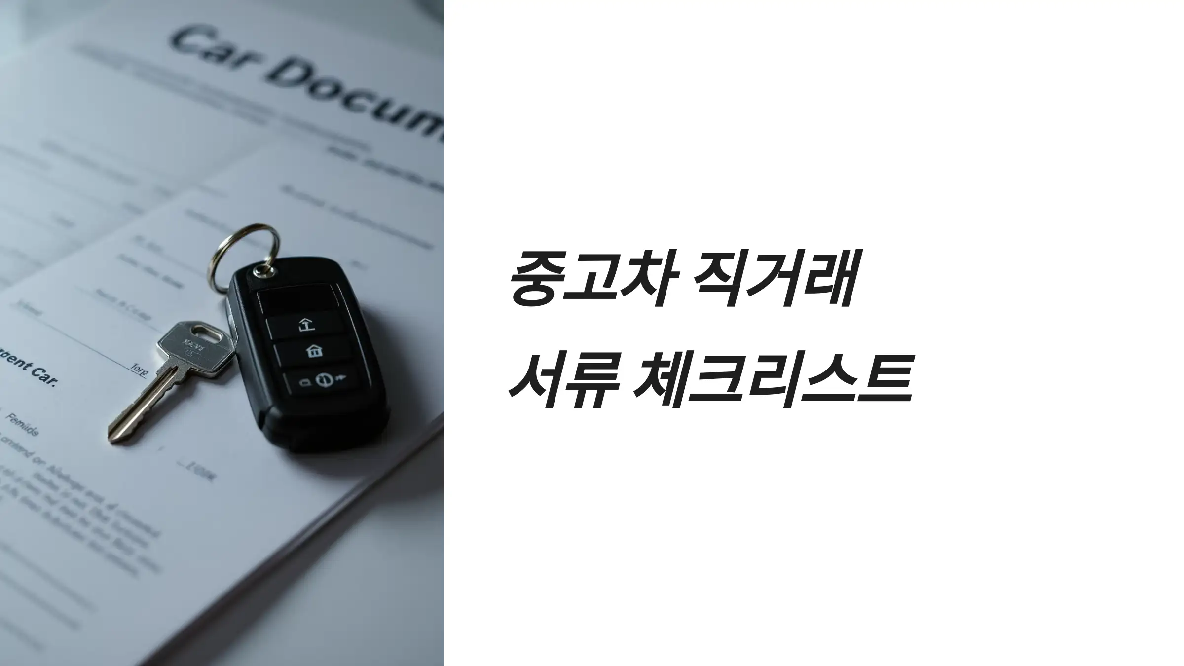 중고차 직거래 시 반드시 확인해야 할 서류 체크리스트