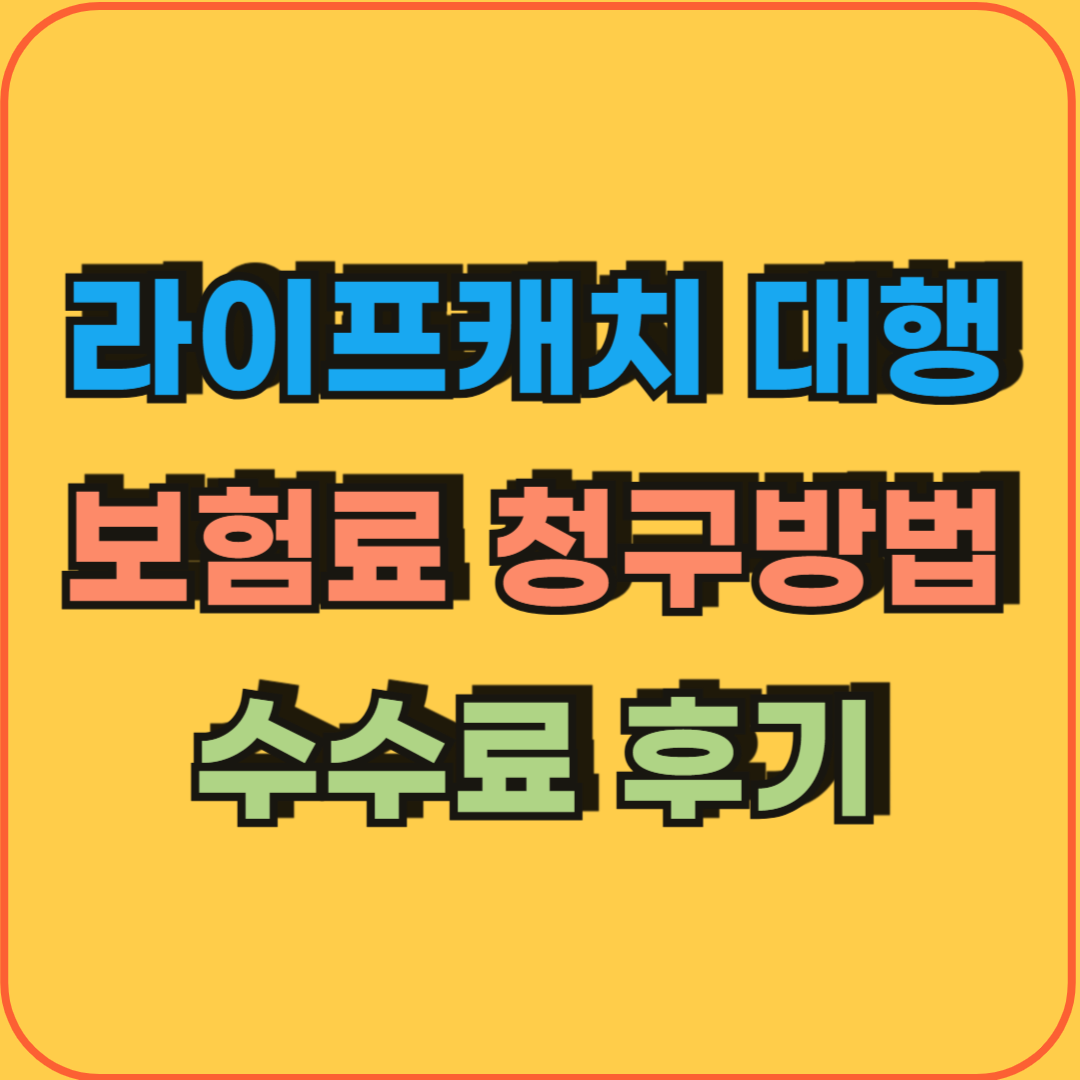 라이프캐치_대행청구방법_수수료_후기