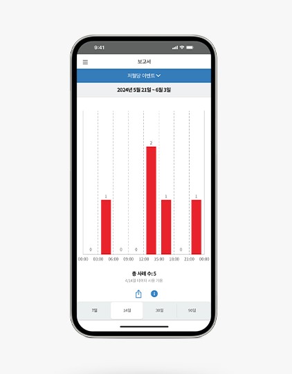 연속 혈당 측정기 혈당 측정 보고서
