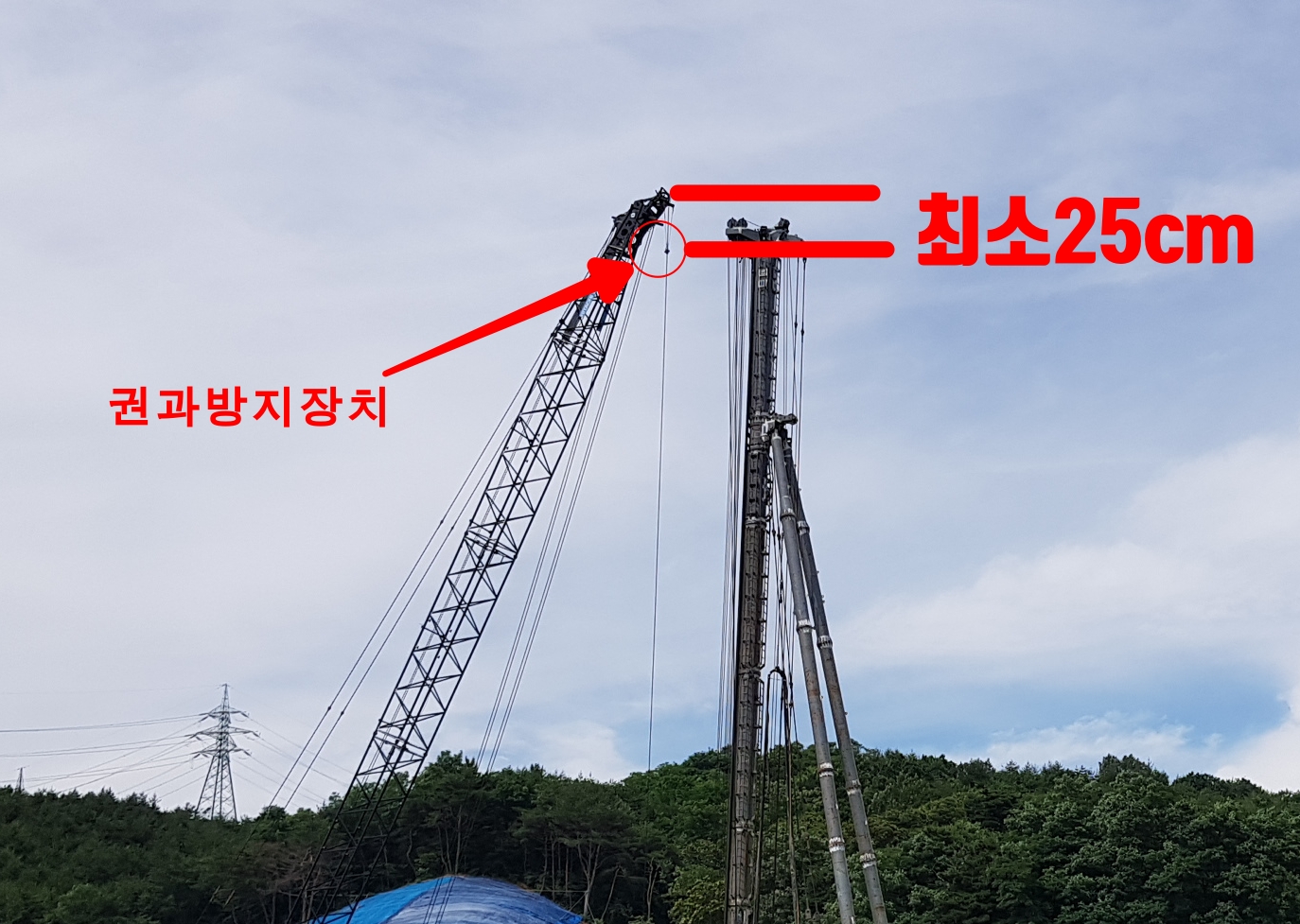 권과방지장치 거리
