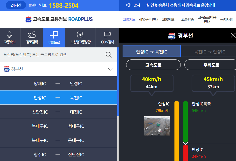 고속도로 교통상황