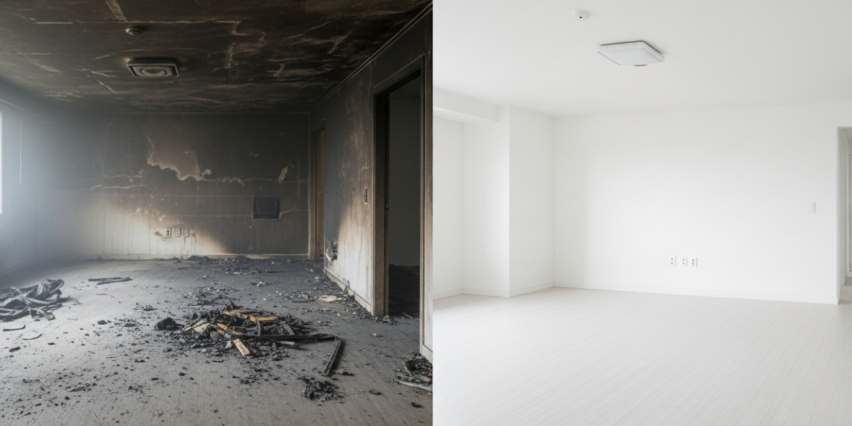 하남 화재 복구 전과후 모습 2