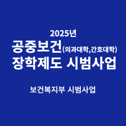 2025년 공중보건장학제도 시범사업