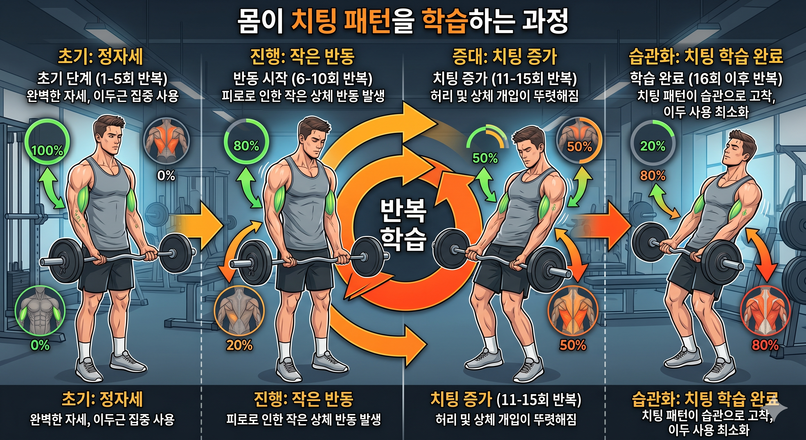 몸이 치팅 패턴을 학습하는 과정