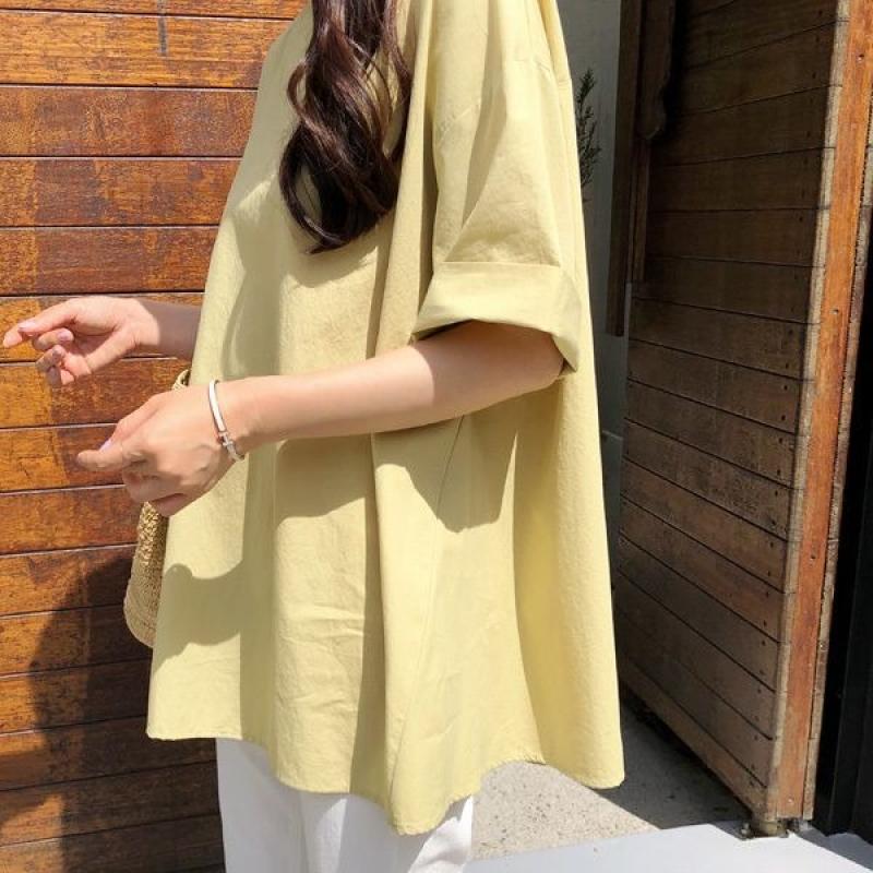 걸스데일리 걸스데일리 에펠 루즈핏 블라우스 코튼블라우스