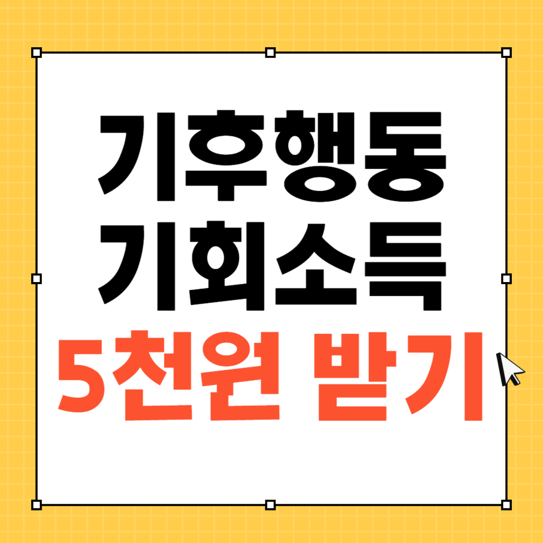 기후행동 기회소득 5천원 적립금