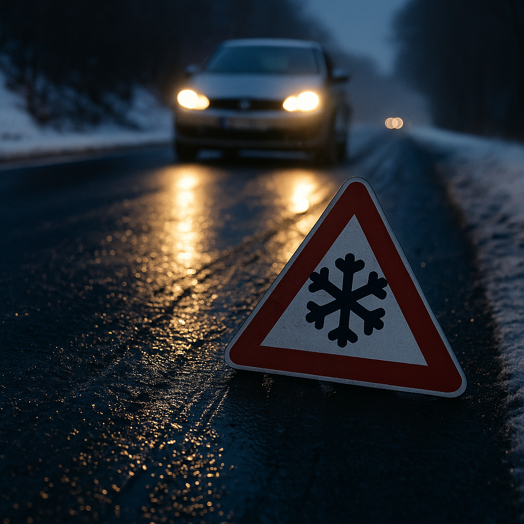 블랙아이스(도로 살얼음) 사고 예방 운전법