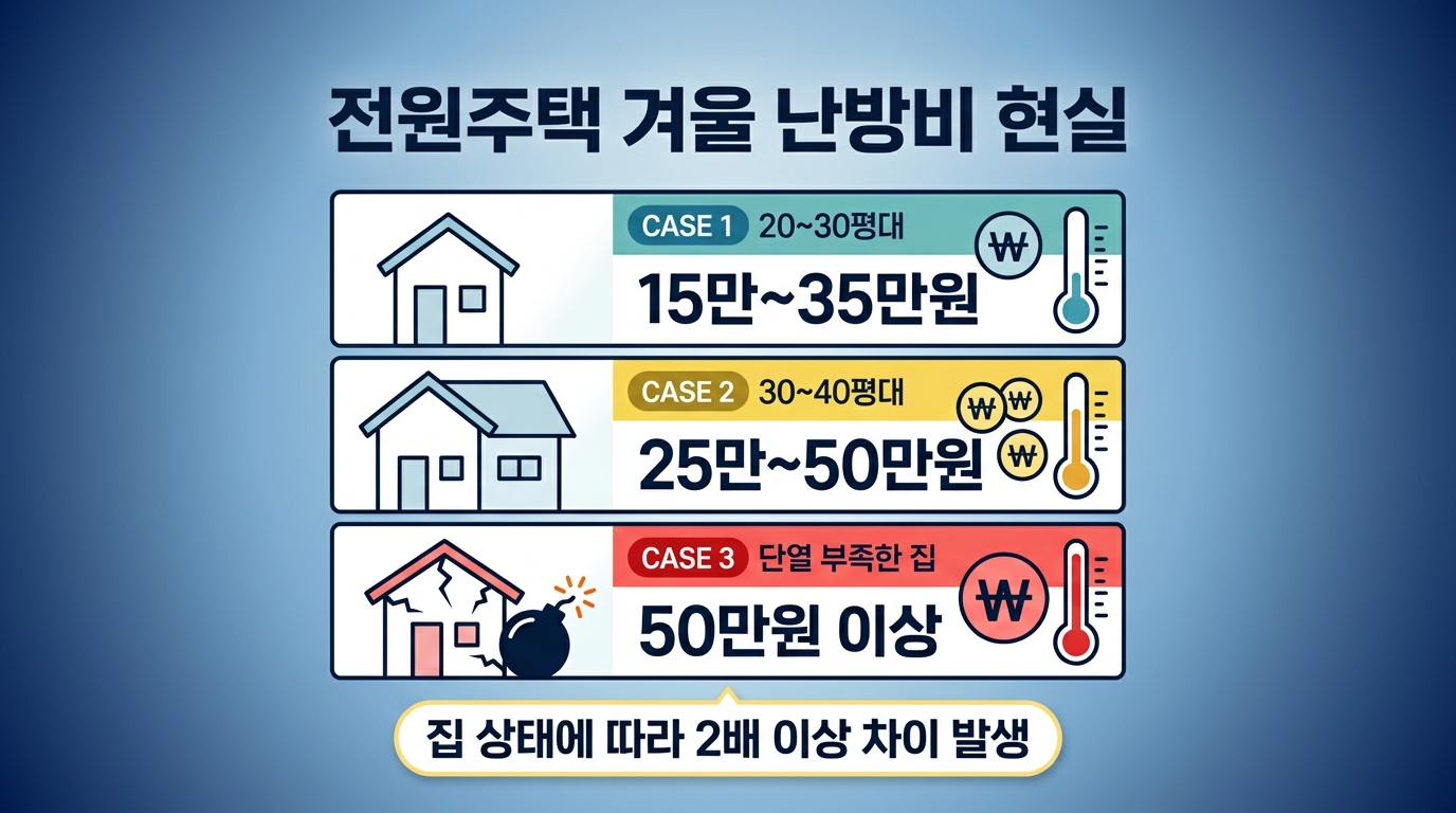 전원주택 난방비 현실