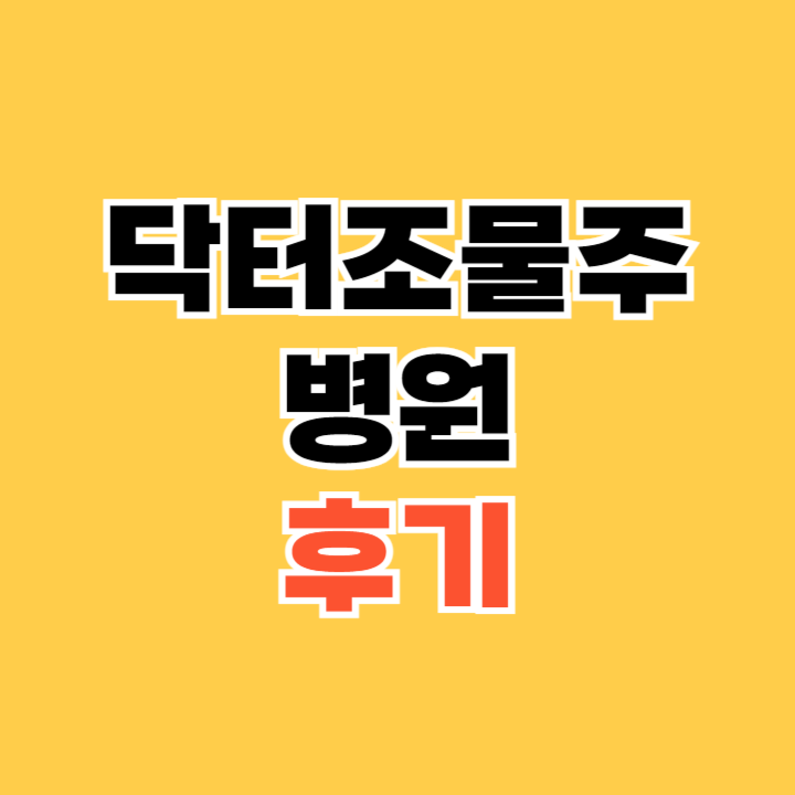 닥터조물주-병원-후기